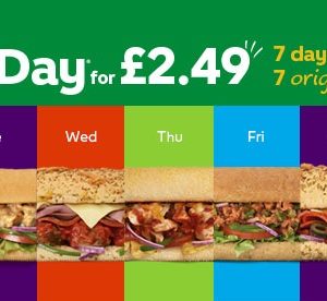 Subway: Grab the Sub Of The Day for £2.49 Subway: Grab the Sub Of The Day for £2.49